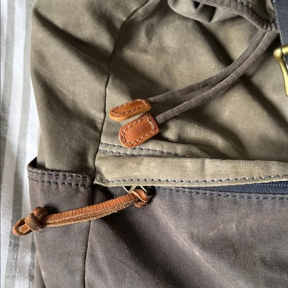 Olive and Brown Men's Backpack by Fossil. Padded Computer compartment. - Picture 3 of 5